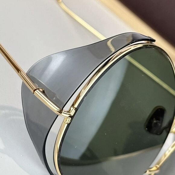 Tom Ford Gold and Black Aviator Sunglasses main image 8